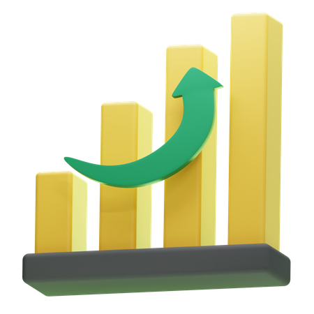 Croissance du graphique  3D Icon