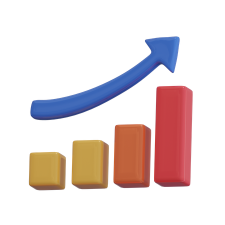 Croissance graphique  3D Icon