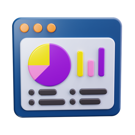 Tableau d'analyse en ligne  3D Icon