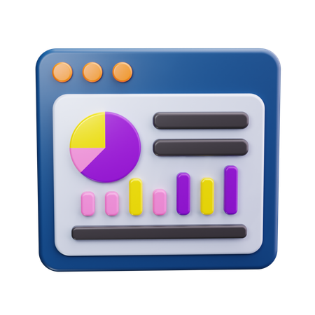 Tableau d'analyse en ligne  3D Icon