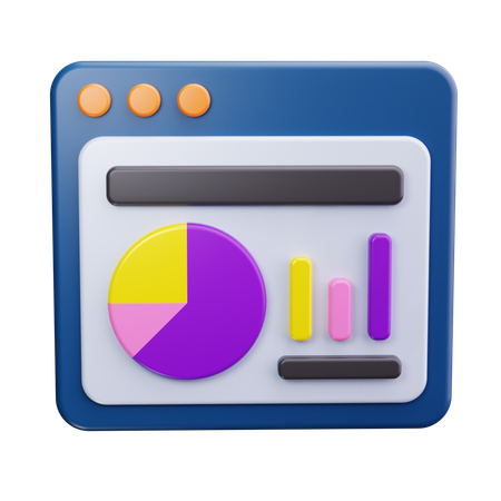 Tableau d'analyse en ligne  3D Icon