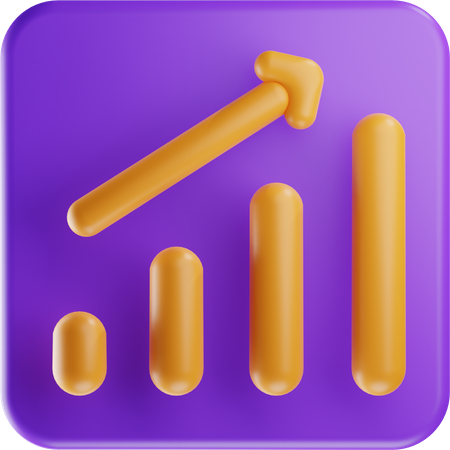 Graphique de croissance  3D Icon