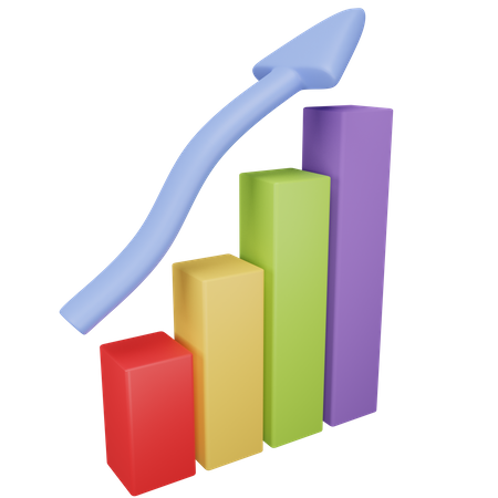 Graphique de croissance  3D Illustration