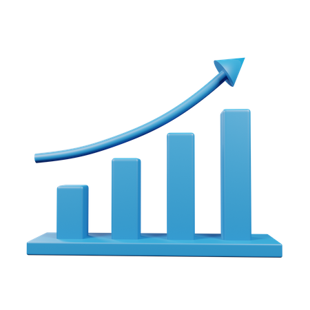 Graphique de croissance  3D Illustration