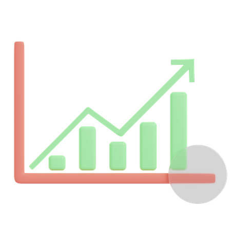 Graphique de croissance  3D Illustration