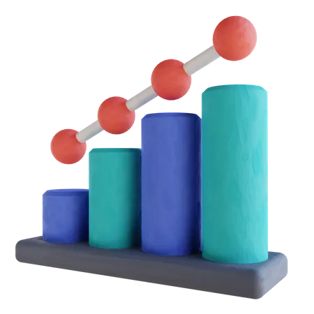 Courbe de croissance des lignes  3D Illustration