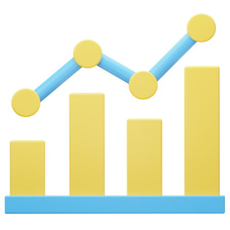 Graphique de croissance des analyses  3D Icon