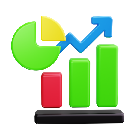 Courbe de croissance des investissements  3D Icon