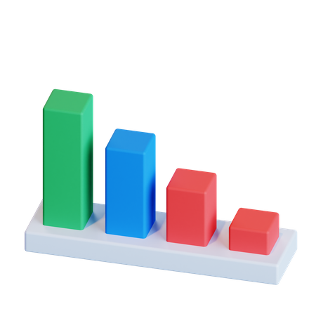 Graphique de croissance vers le bas  3D Icon