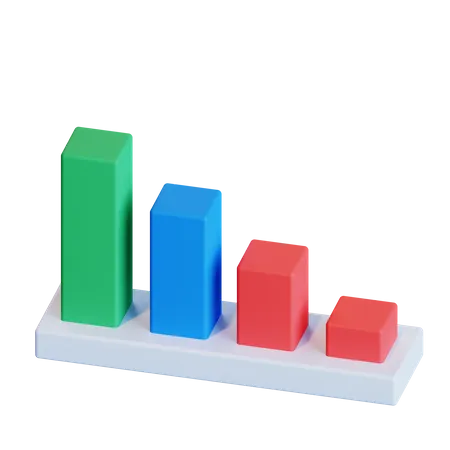 Graphique de croissance vers le bas  3D Icon