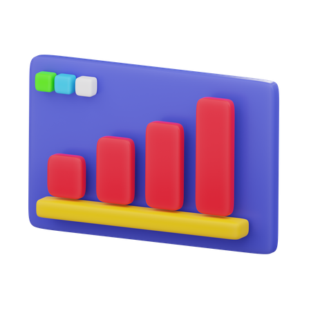 Courbe de croissance en ligne  3D Icon