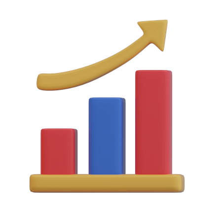 Flèche du graphique de performance  3D Icon