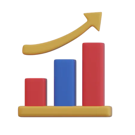 Flèche du graphique de performance  3D Icon
