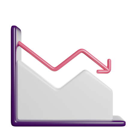 Graphique décroissant  3D Icon