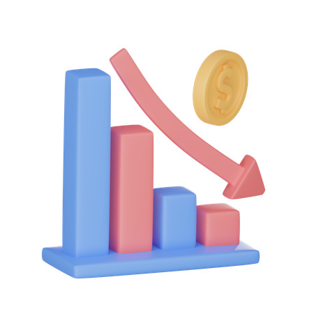 Tableau des pertes en dollars  3D Icon