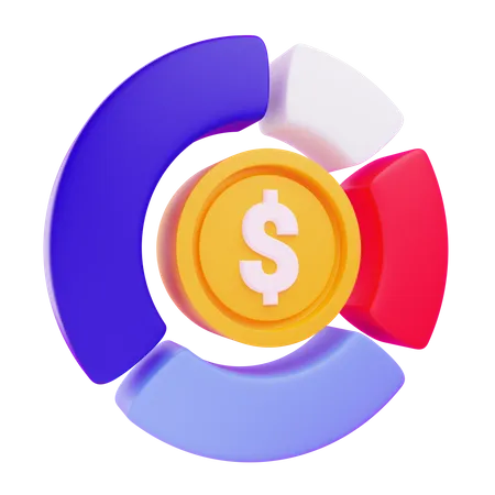 Graphique du dollar  3D Icon