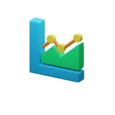 Graphique en aires  3D Icon