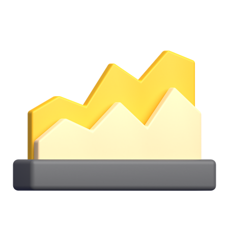 Graphique en aires  3D Icon