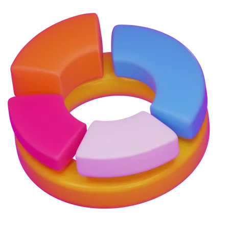 Graphique en beignet  3D Icon