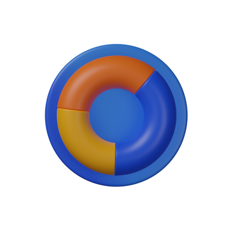 Graphique en beignet  3D Icon