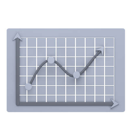 Graphique linéaire  3D Icon