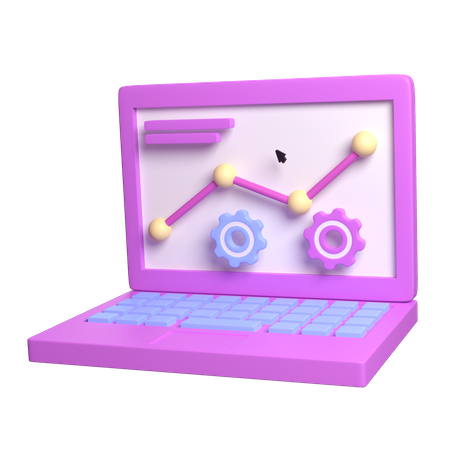 Graphique en ligne  3D Icon