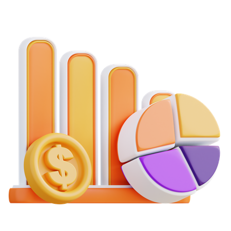 Graphique financier  3D Icon