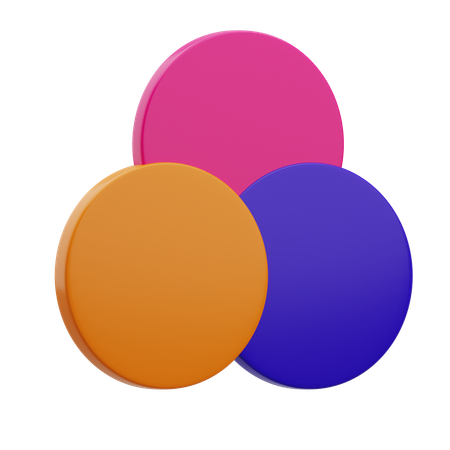 Graphique ovale empilable  3D Icon