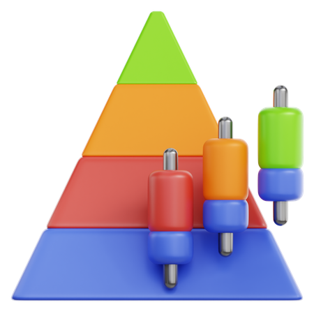 Graphique pyramidal  3D Icon