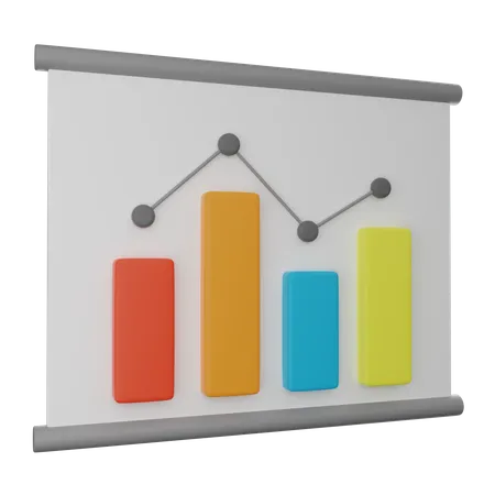 Graphique statistique du graphique de données  3D Icon