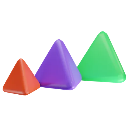 Diagramme triangulaire  3D Icon