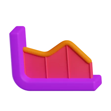 Graphique vers le bas  3D Icon