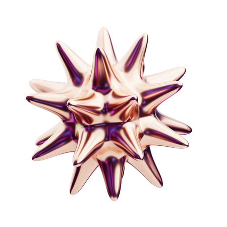 Grappe de poutres en cuivre abstraites chromatiques  3D Icon
