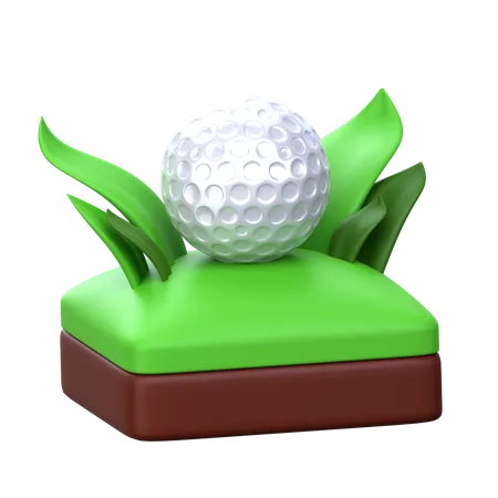 Grass Hill 3 D Golf Icon 3D Icon