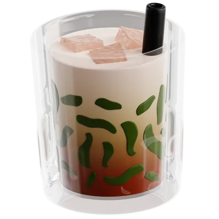 Grass Jelly Drink  3D Icon