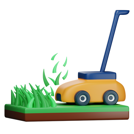 Grass Mower  3D Icon
