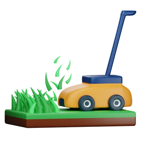 Grass Mower  3D Icon