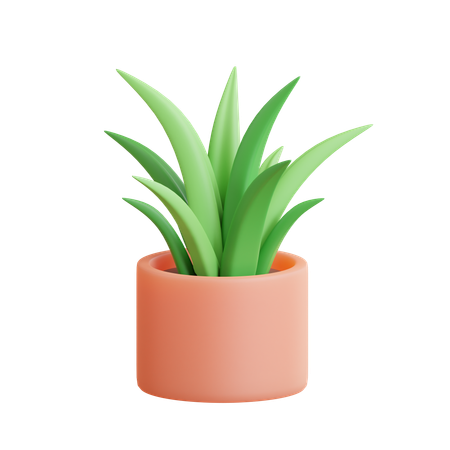 Grass Pot  3D Icon