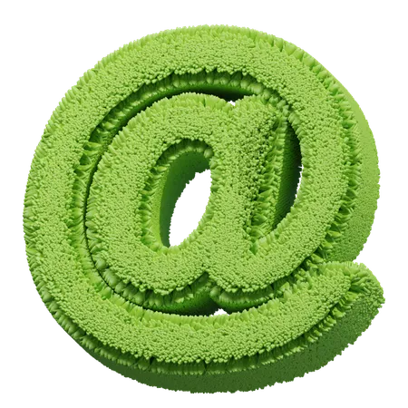 Grass Shape at sign  3D Icon