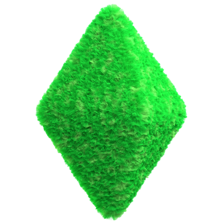 Gras strukturierte Rautenform  3D Icon