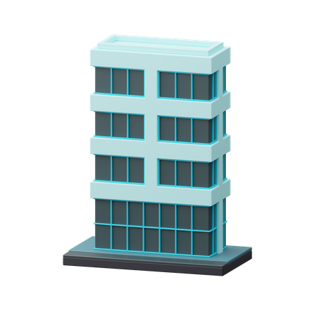 Bâtiment gratte-ciel  3D Icon