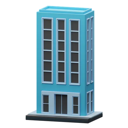 Bâtiment gratte-ciel  3D Icon