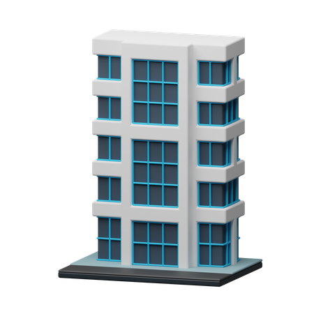 Bâtiment gratte-ciel  3D Icon