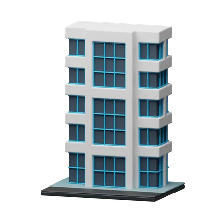 Bâtiment gratte-ciel  3D Icon