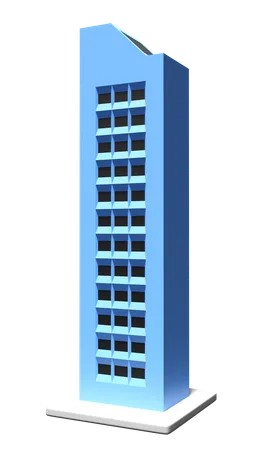 Bâtiment gratte-ciel  3D Icon