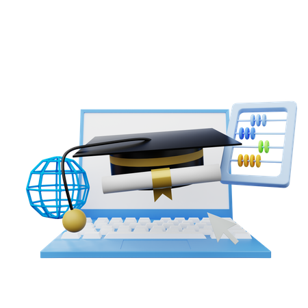 Diploma on-line  3D Illustration