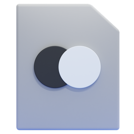 Graustufen  3D Icon