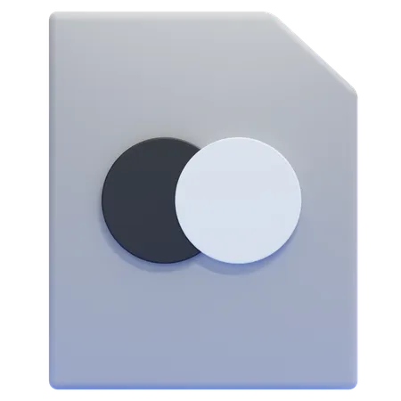 Graustufen  3D Icon