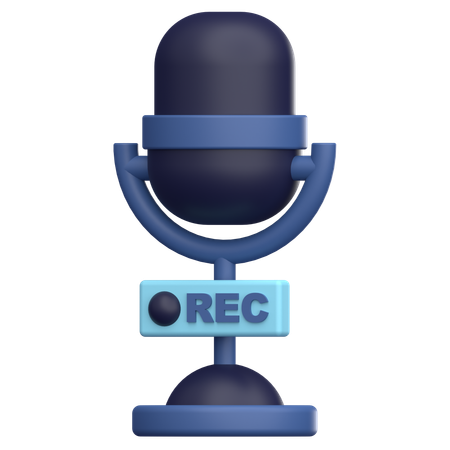 Gravação de podcast  3D Icon