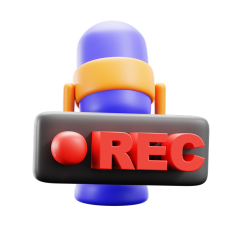 Gravação de podcast  3D Icon